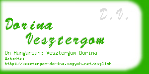 dorina vesztergom business card